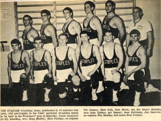 1967 Staples Wrestling Team
